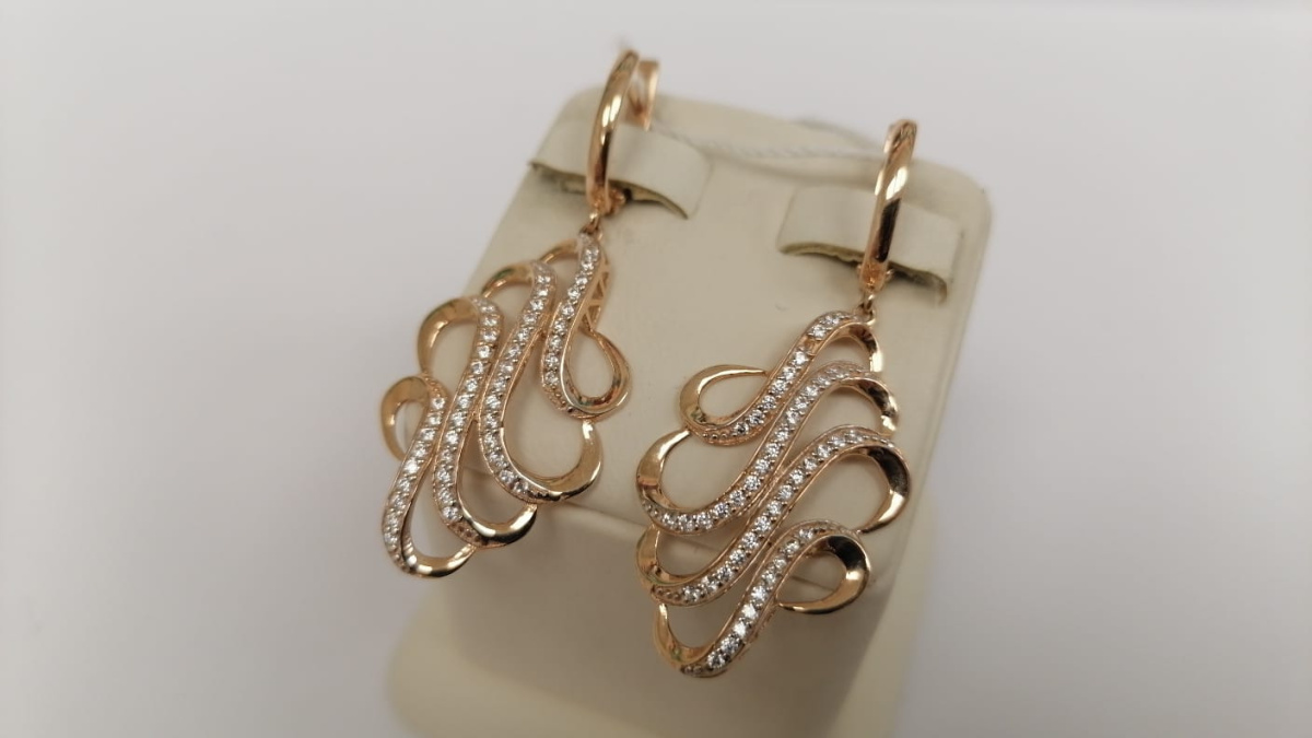 СЕРЬГИ С КАМНЯМИ (Au 585)