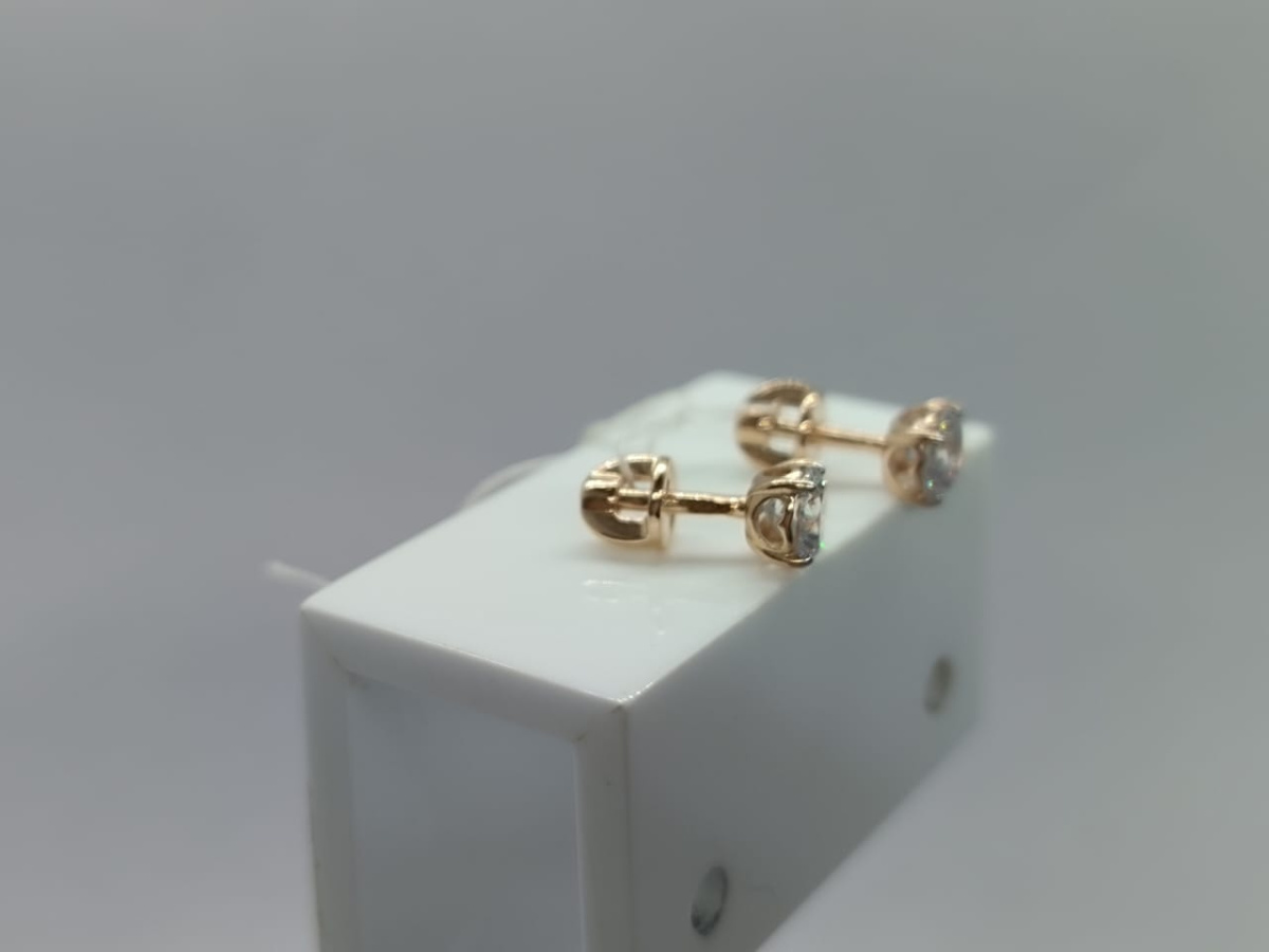 СПУС585 СЕРЬГИ ПУСЕТЫ (Au 585)