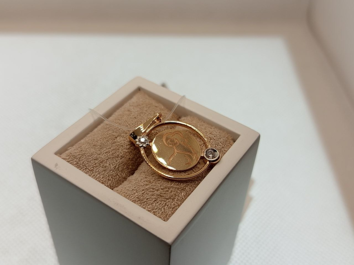 ПОДВЕСКА ЗНАК ЗОДИАКА ОВЕН (Au 585)