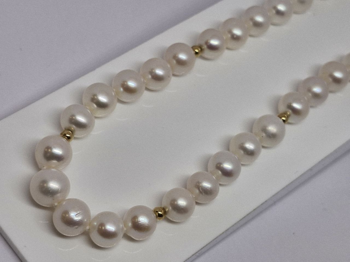 КОЛЬЕ ЖЕМЧУГ/бусы со вставками (Au 585)