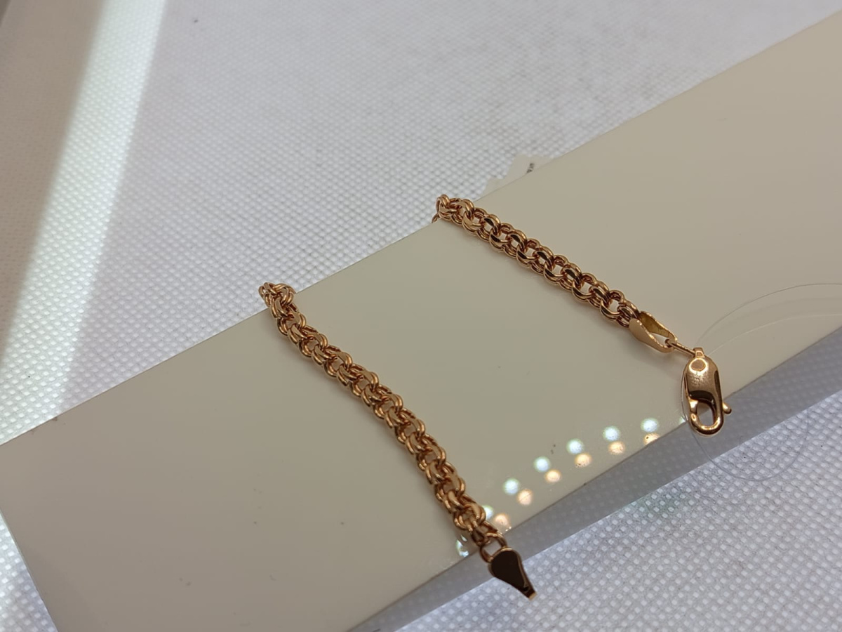 БРАСЛЕТ ПУСТОТЕЛЫЙ Бисмарк (Au 585)