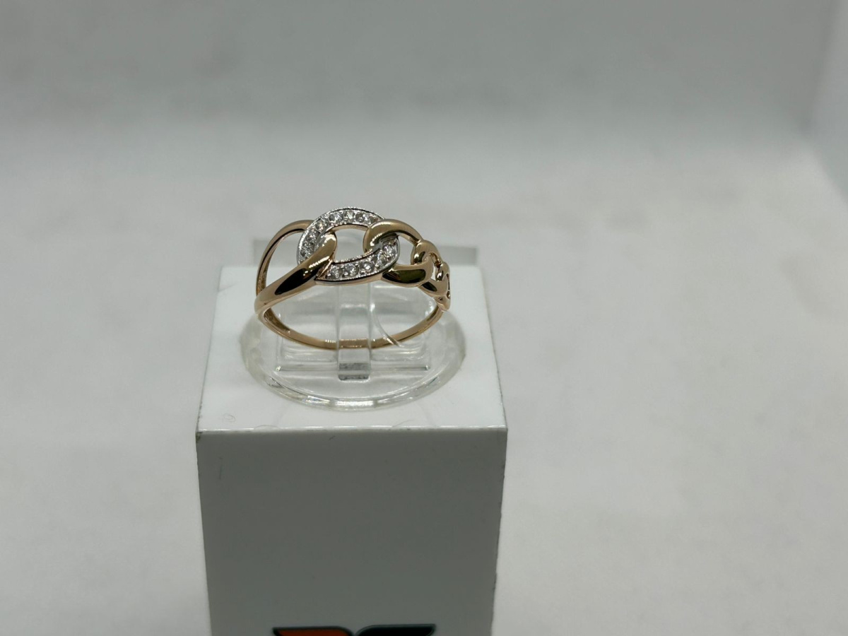 КОЛЬЦО С КАМНЯМИ (Au 585)