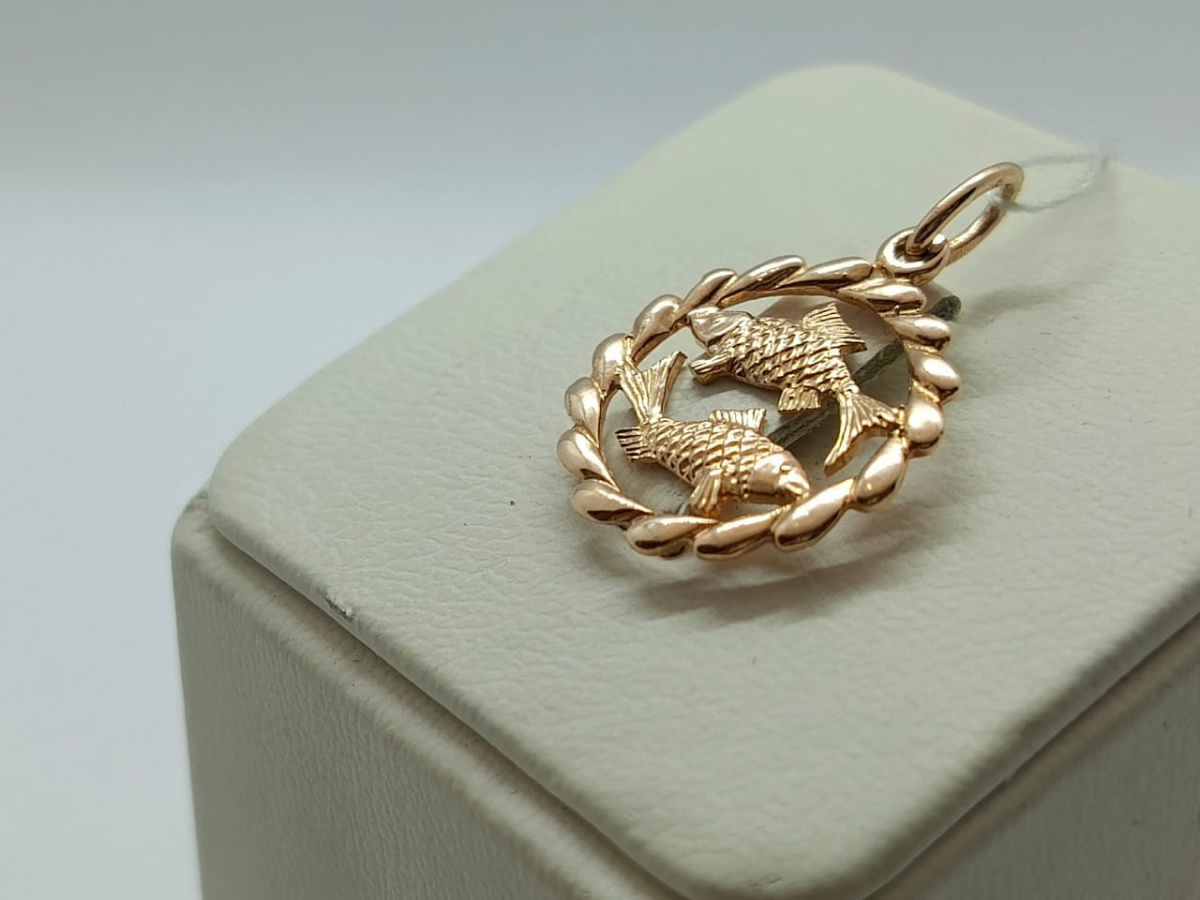 ПОДВЕСКА ЗНАК ЗОДИАКА РЫБЫ Au 585