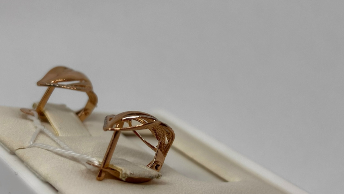 СБКМ585 СЕРЬГИ БЕЗ КАМНЯ (Au 585)