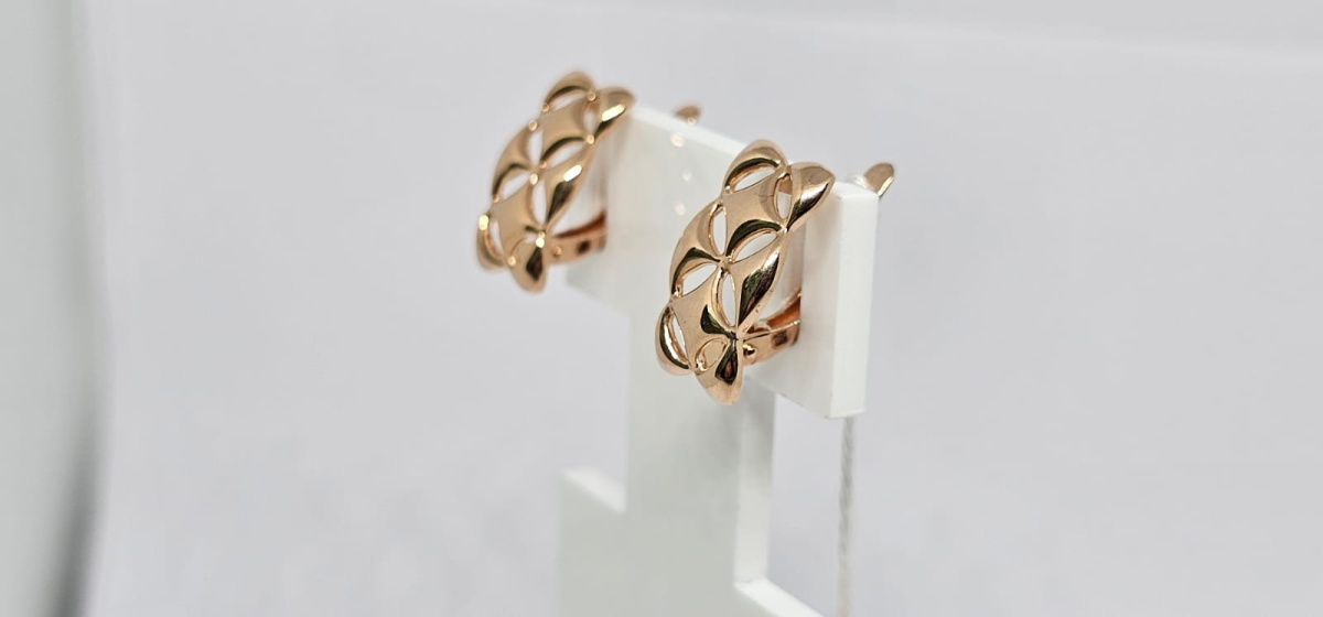 СБКМ585 СЕРЬГИ БЕЗ КАМНЯ (Au 585)