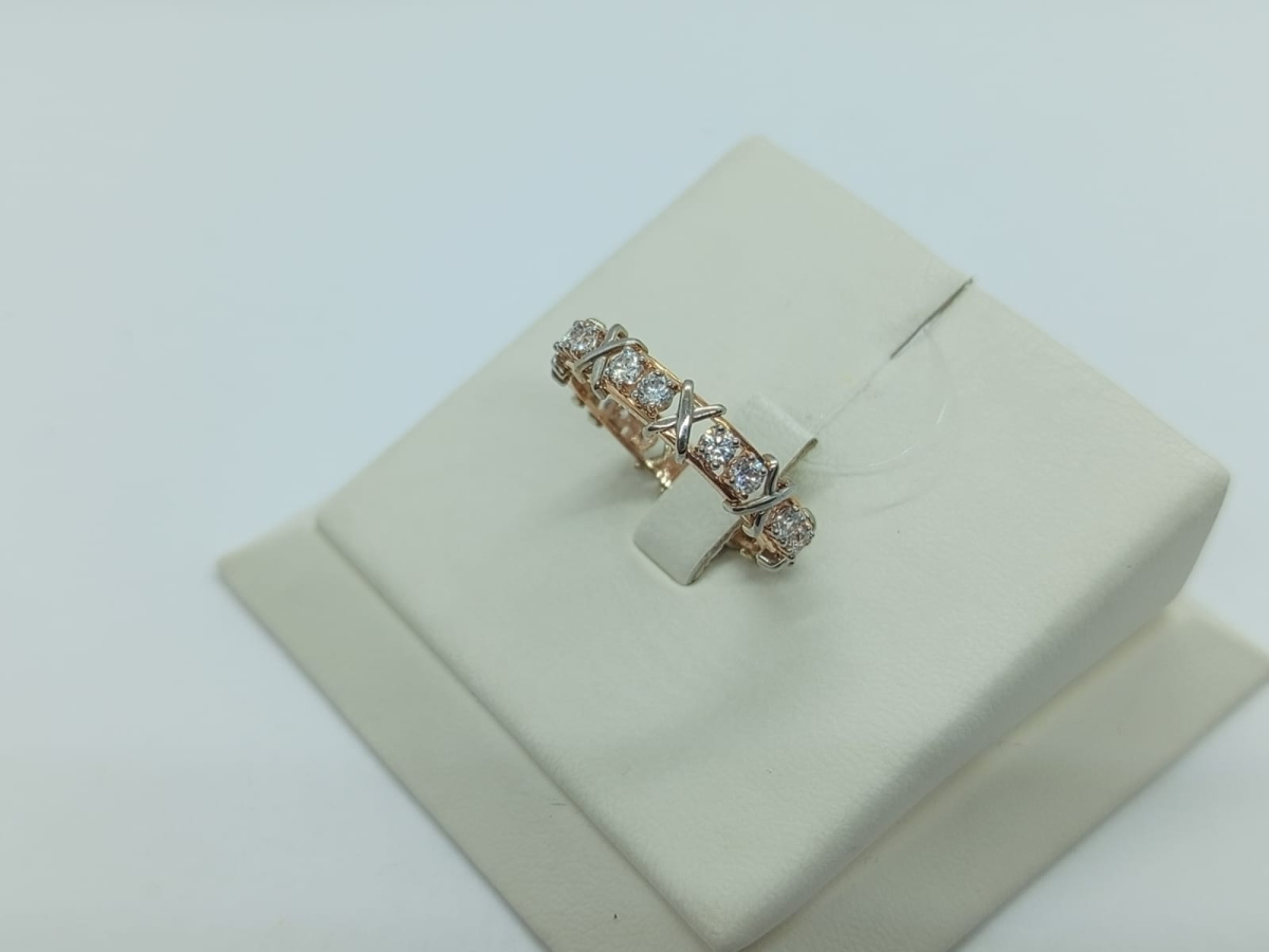 КОЛЬЦО С КАМНЯМИ (Au 585)