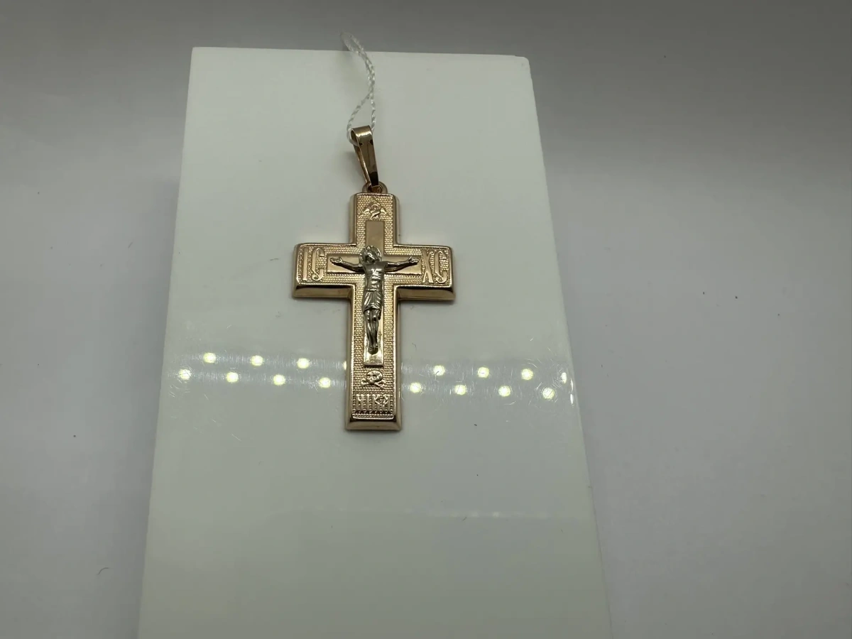 ПОДВЕСКА КРЕСТ без камня (Au 585)