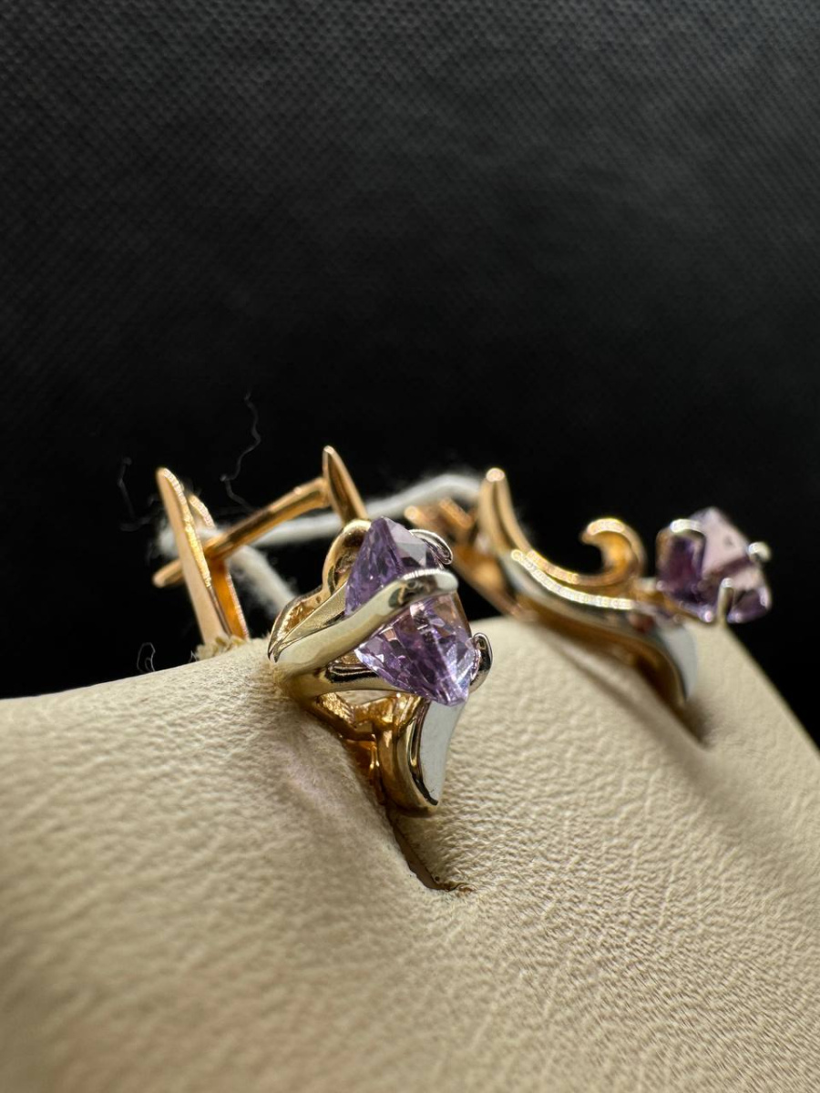 СЕРЬГИ С КАМНЕМ (Au 585)