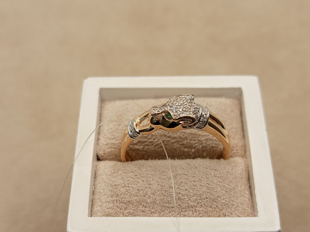 КОЛЬЦО С КАМНЯМИ (Au 585)