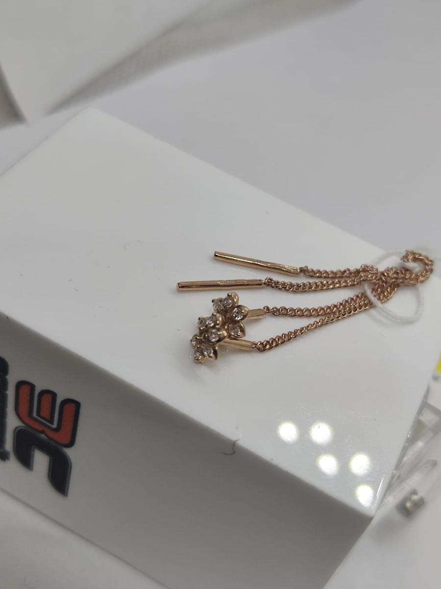 СЕРЬГИ ПРОДЕВКИ с камнями (Au 585)