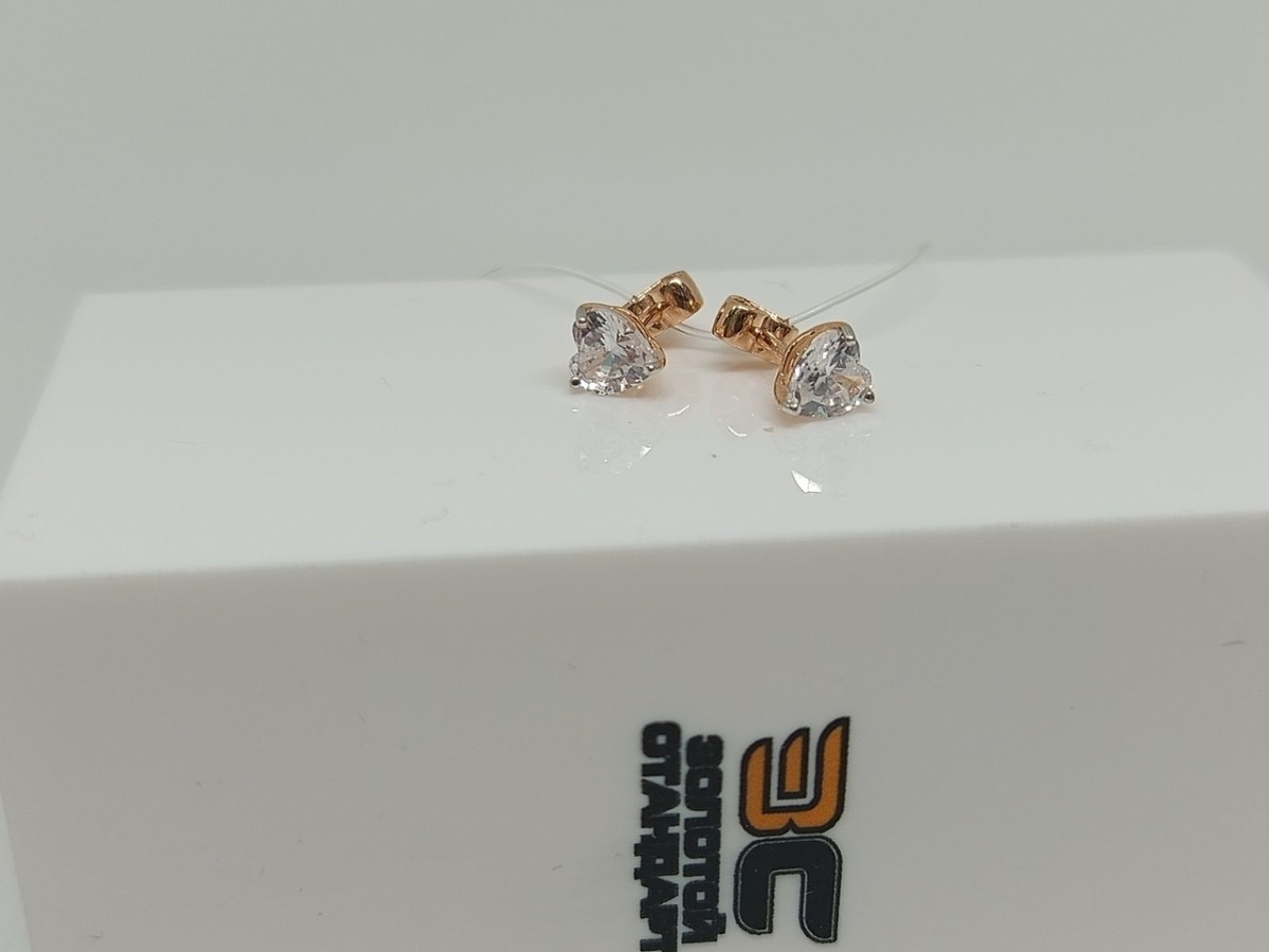 СЕРЬГИ ПУСЕТЫ с камнем (Au 585)