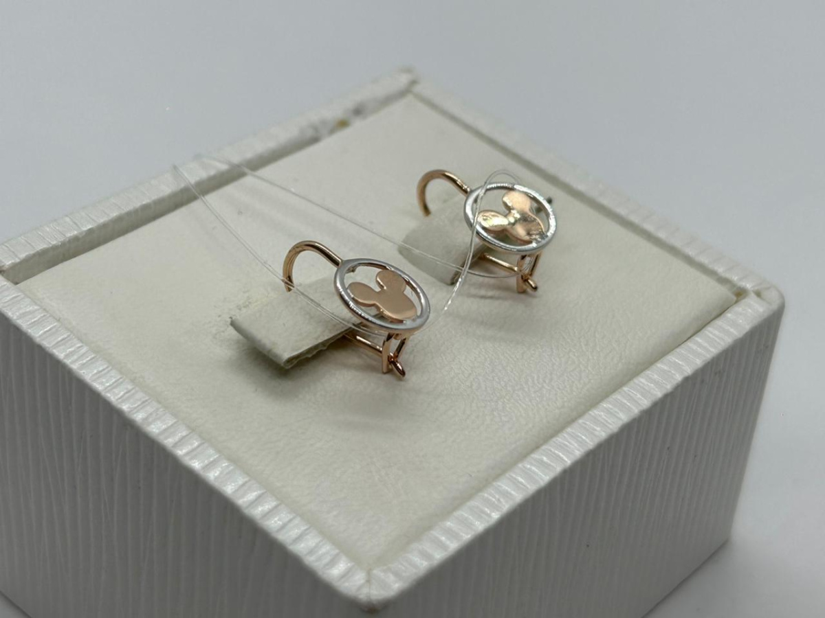 СЕРЬГИ ПЕТЕЛЬКА без камня (Au 585)