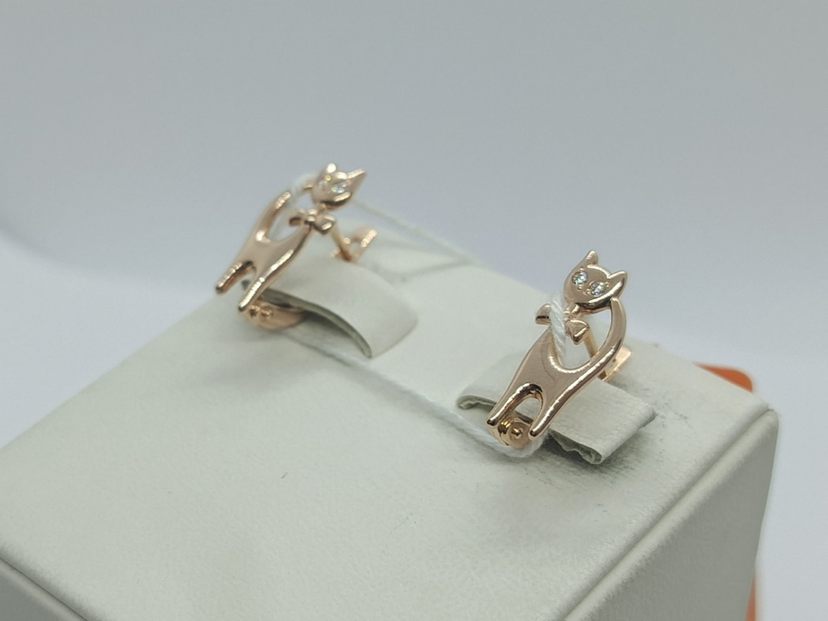 СКМИ585 СЕРЬГИ С КАМНЯМИ (Au 585)