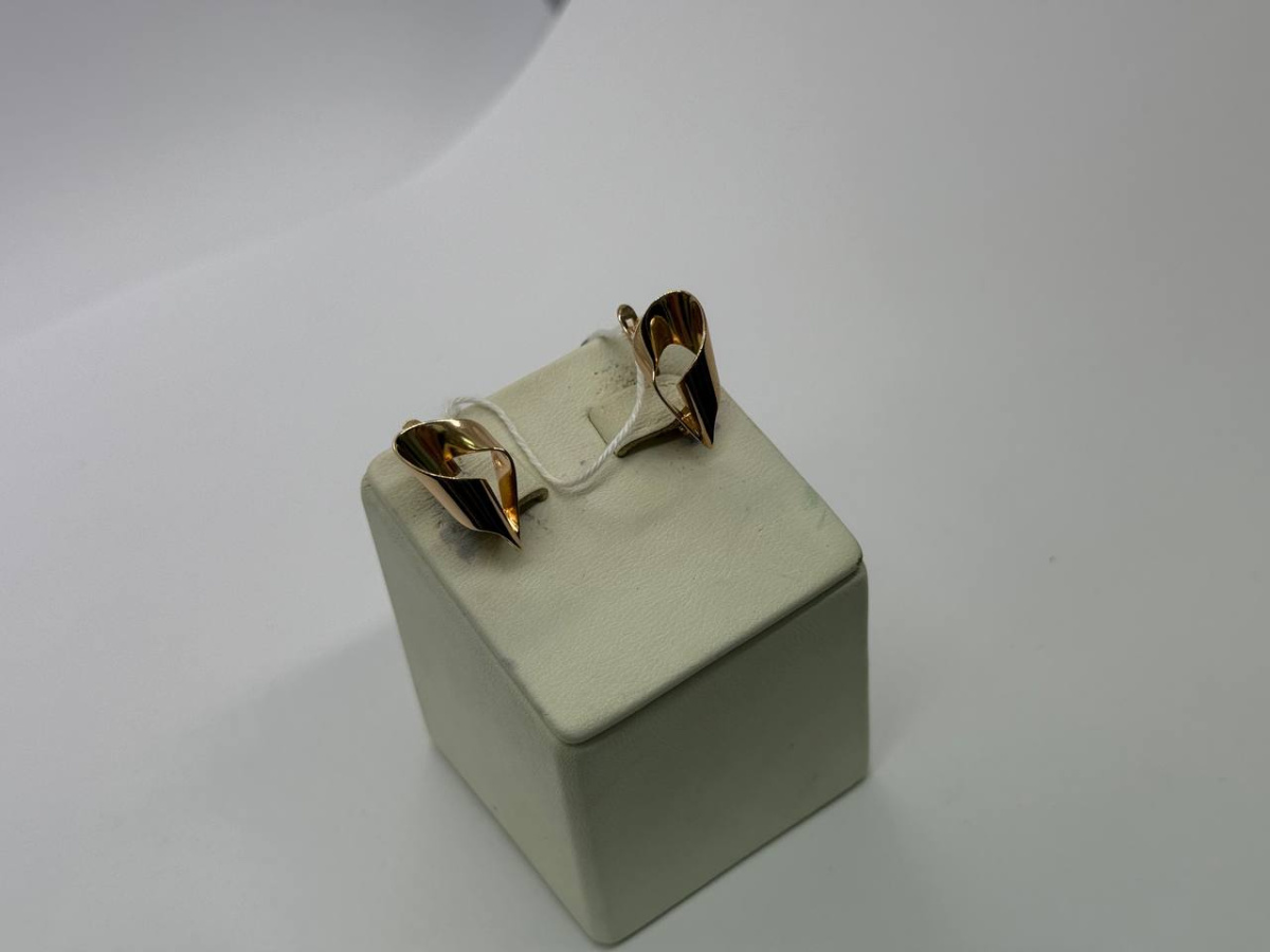 СБКМ585 СЕРЬГИ БЕЗ КАМНЯ (Au 585)