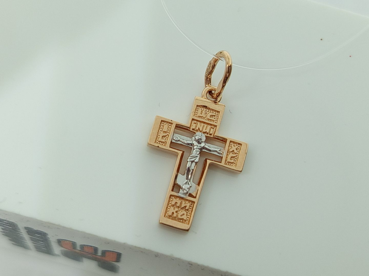 ПОДВЕСКА КРЕСТ без камня (Au 585)