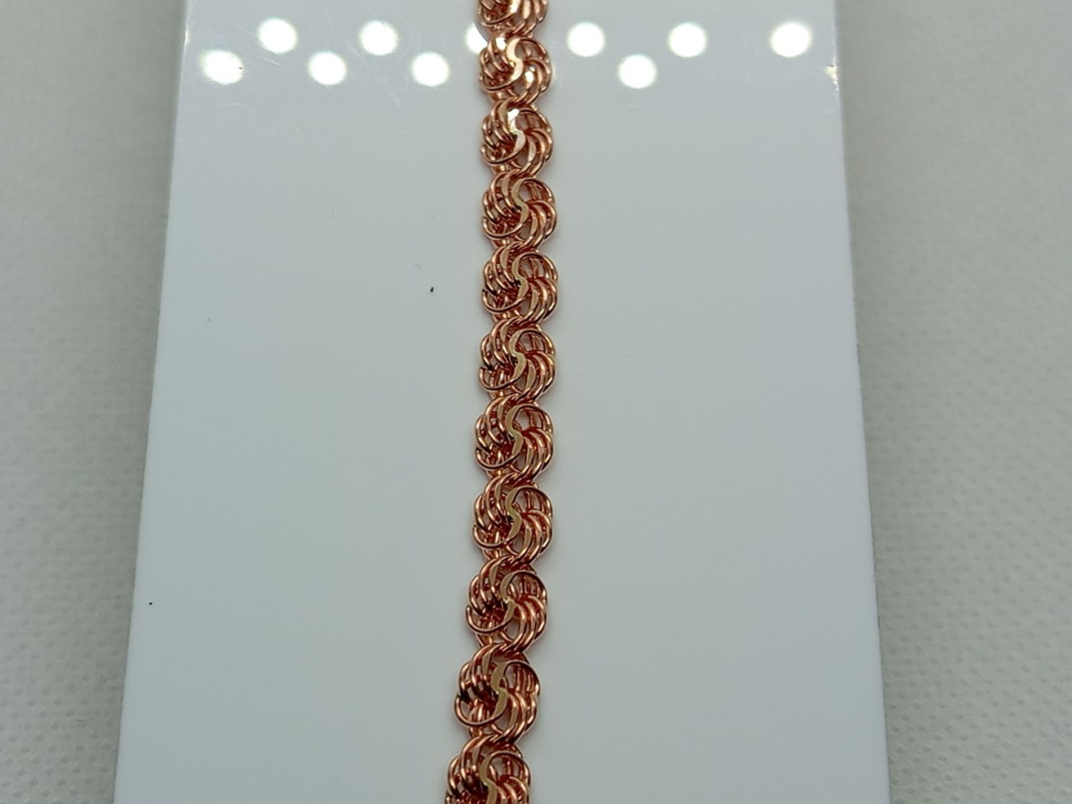 Роза Б050 БРАСЛЕТ ПУСТОТЕЛЫЙ Роза (Au 585)