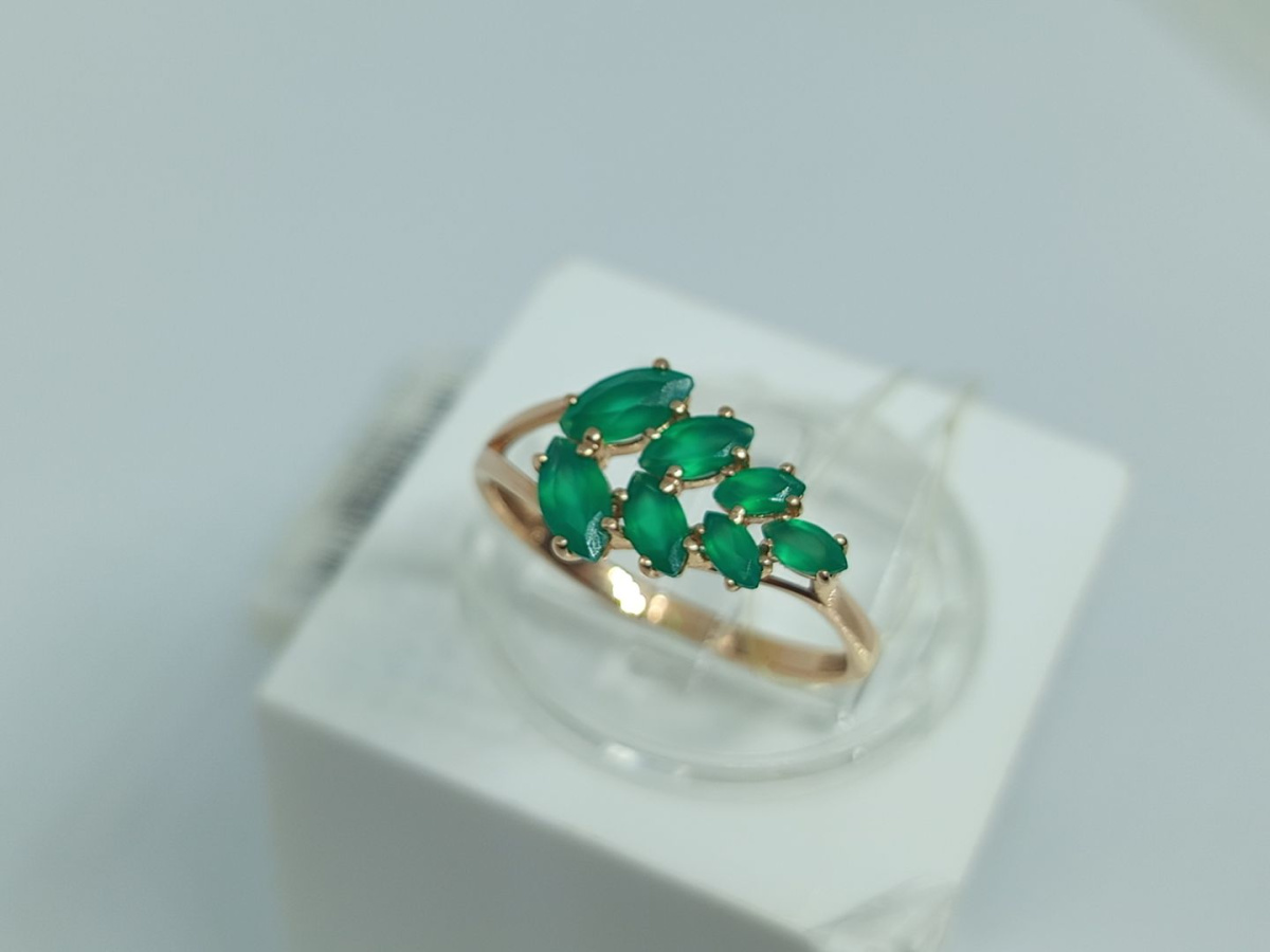 КОЛЬЦО С КАМНЯМИ (Au 585)