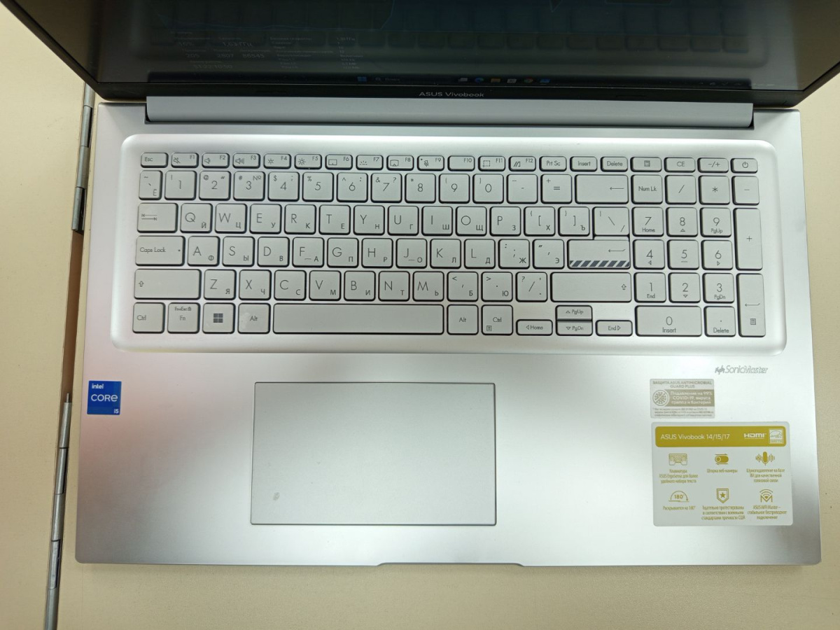 Ноутбук ASUS; Core i5-1235U, Intel UHD Graphics, 8 Гб, 500 Гб, Нет