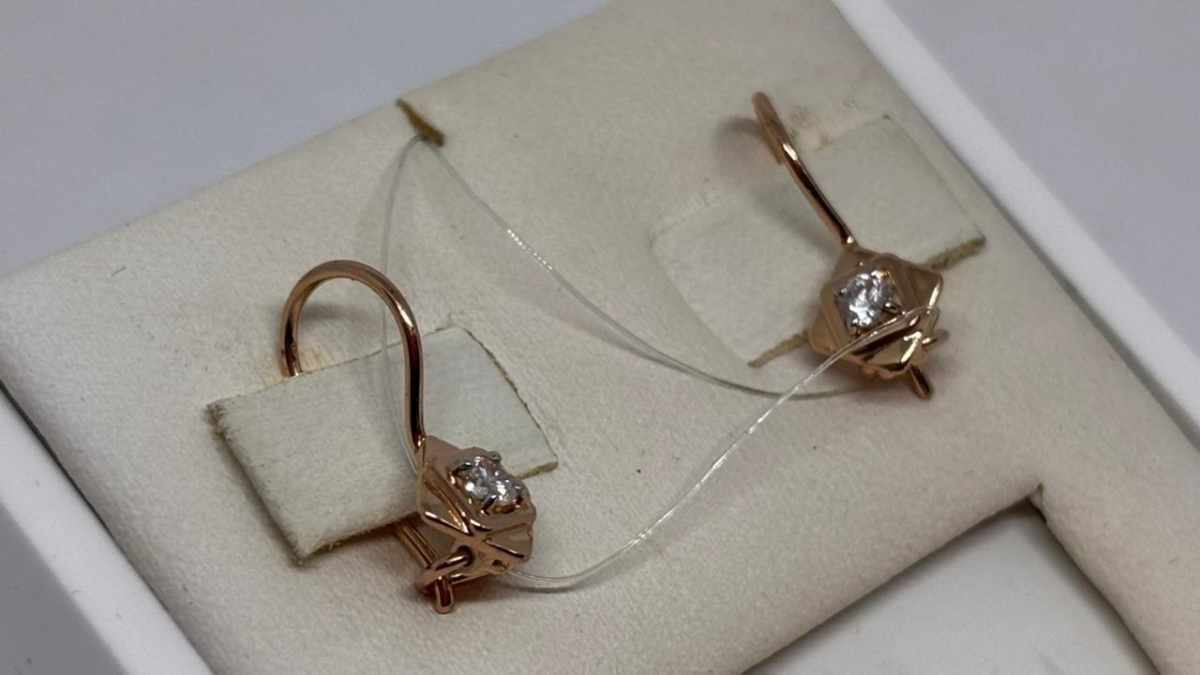 СЕРЬГИ С КАМНЯМИ (Au 585)