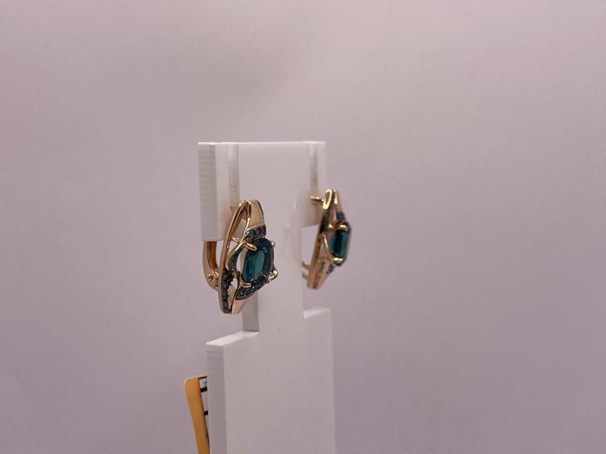 СЕРЬГИ С КАМНЯМИ (Au 585)