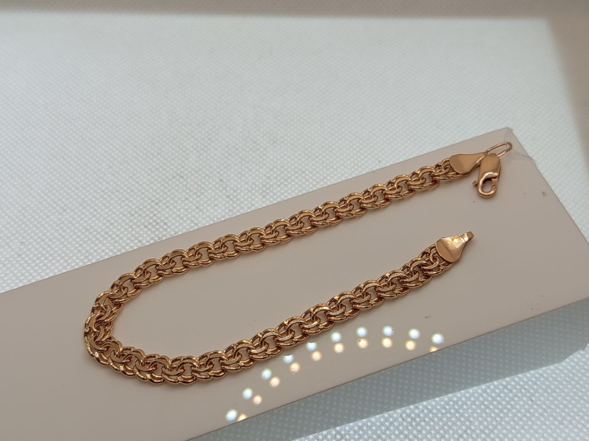 БРАСЛЕТ ПУСТОТЕЛЫЙ Бисмарк (Au 585)