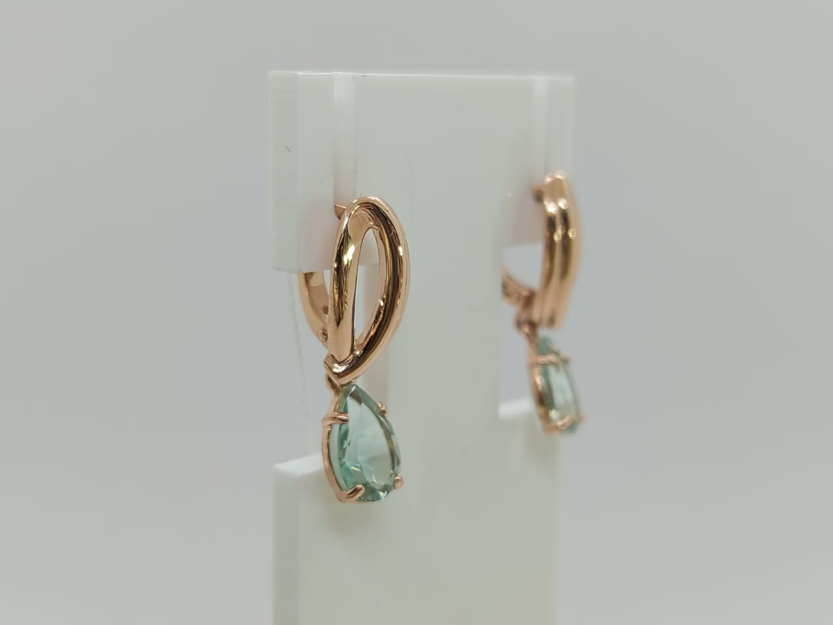 СЕРЬГИ С КАМНЕМ (Au 585)