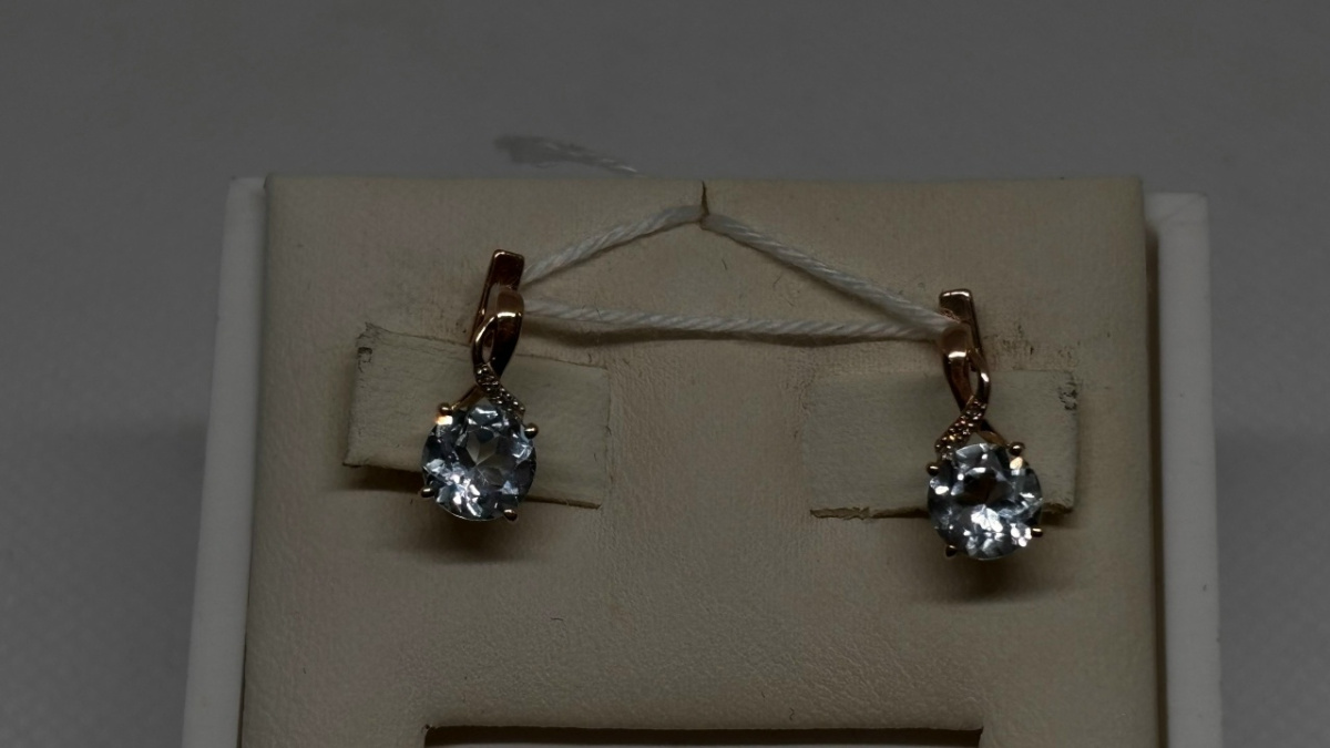 СЕРЬГИ С КАМНЯМИ (Au 585)