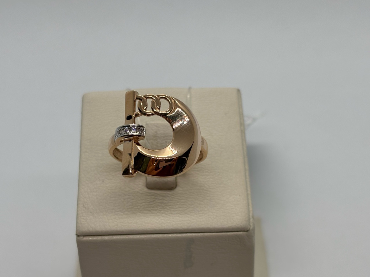 КОЛЬЦО С КАМНЯМИ (Au 585)