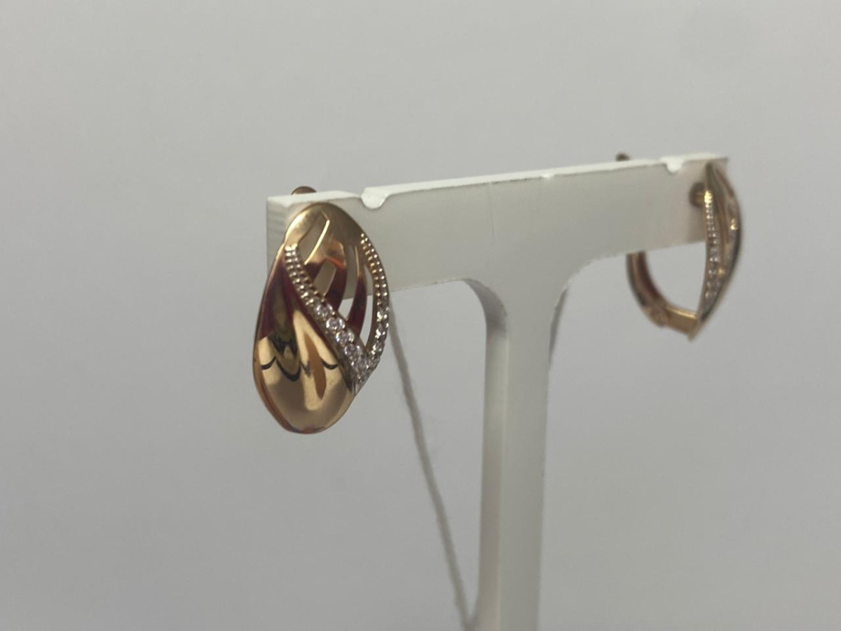 СКМИ585 СЕРЬГИ С КАМНЯМИ (Au 585)