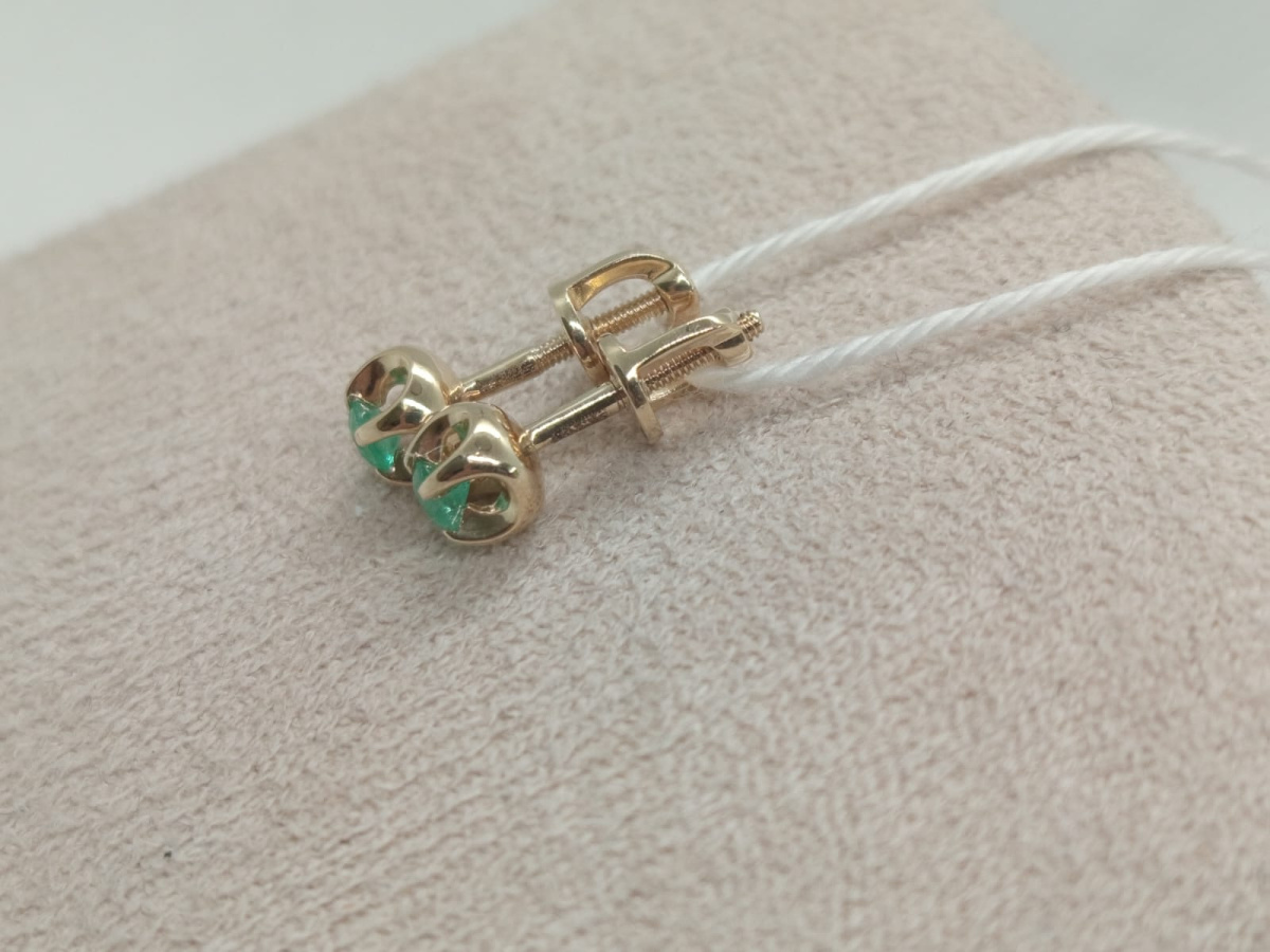 СПУС585 СЕРЬГИ ПУСЕТЫ (Au 585)