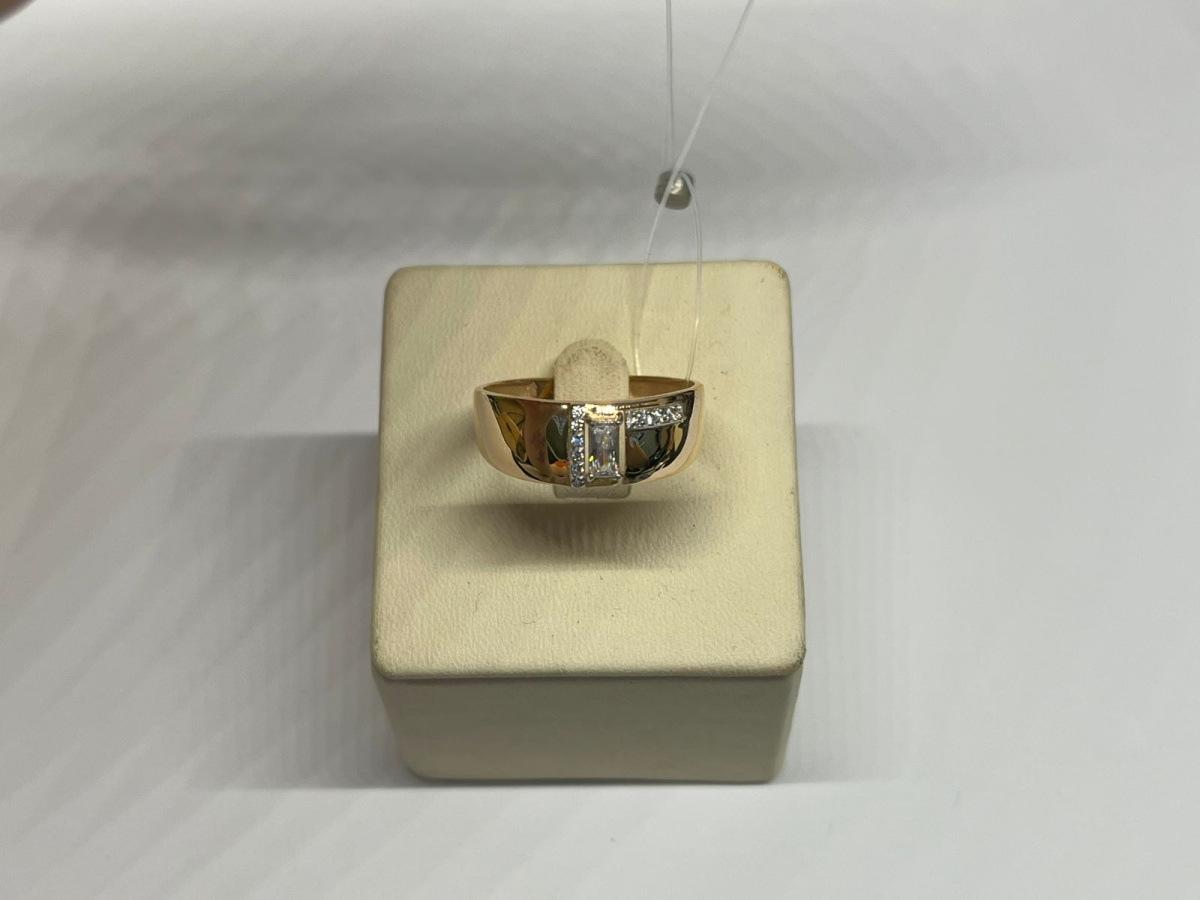 КОЛЬЦО С КАМНЯМИ (Au 585)