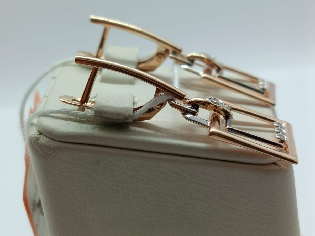 СКМИ585 СЕРЬГИ С КАМНЯМИ (Au 585)