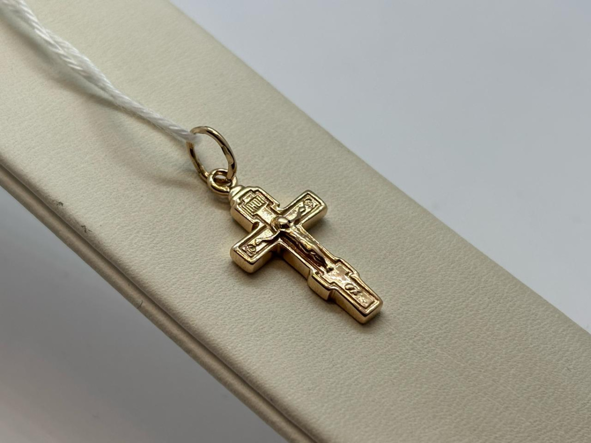 ПОДКБК585 ПОДВЕСКА КРЕСТ БЕЗ КАМНЯ (Au 585)
