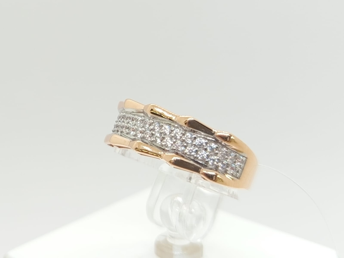 КОЛЬЦО С КАМНЯМИ (Au 585)