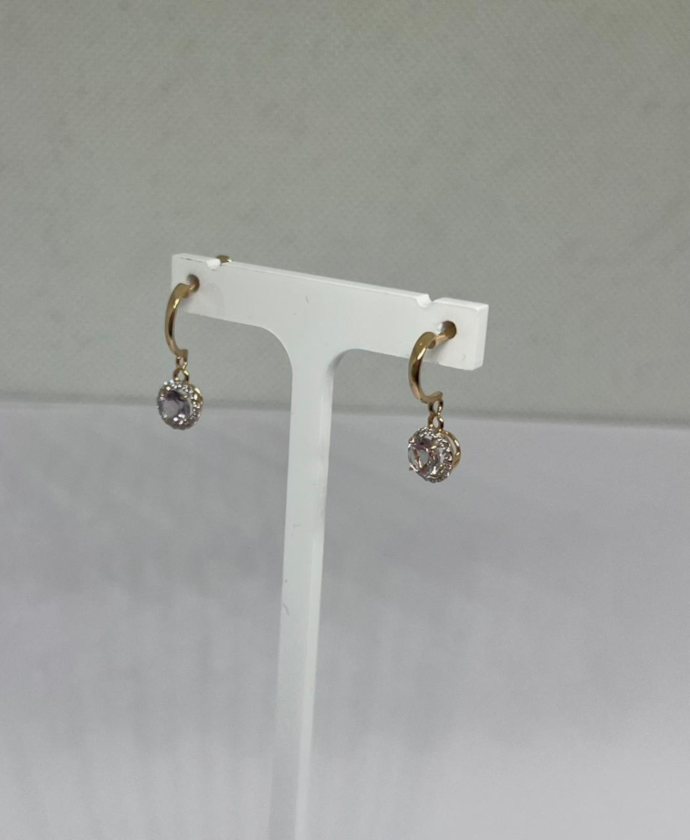 СКМИ585 СЕРЬГИ С КАМНЯМИ (Au 585)