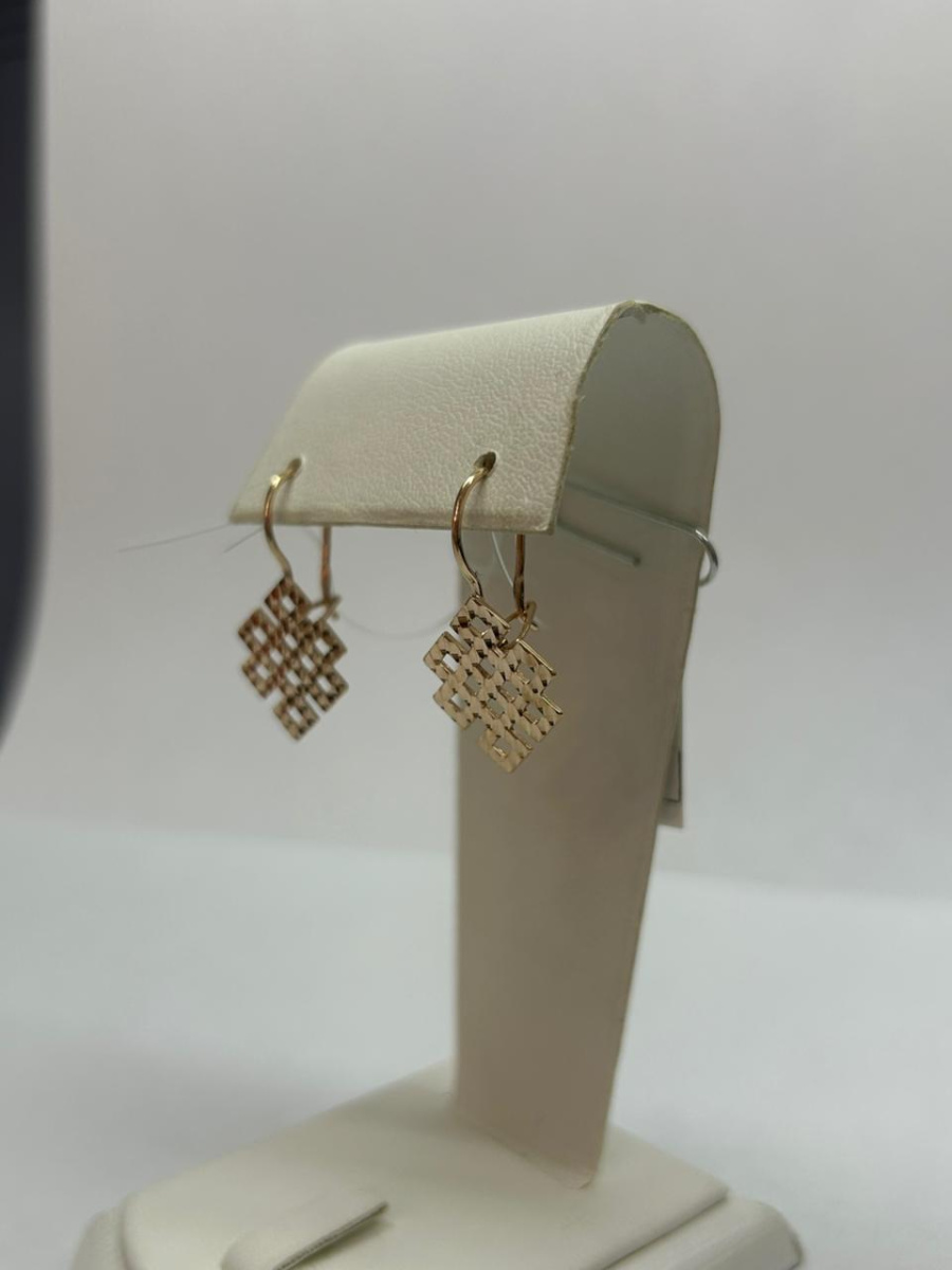 СЕРЬГИ ПЕТЕЛЬКА без камня (Au 585)