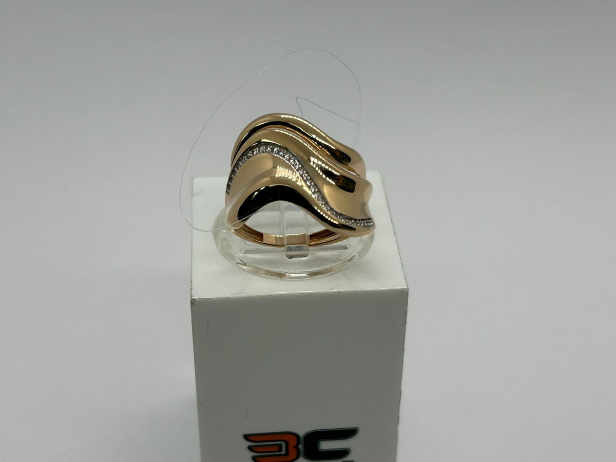 КОЛЬЦО С КАМНЯМИ (Au 585)