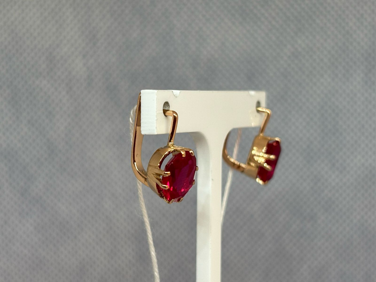 СЕРЬГИ С КАМНЕМ (Au 583)