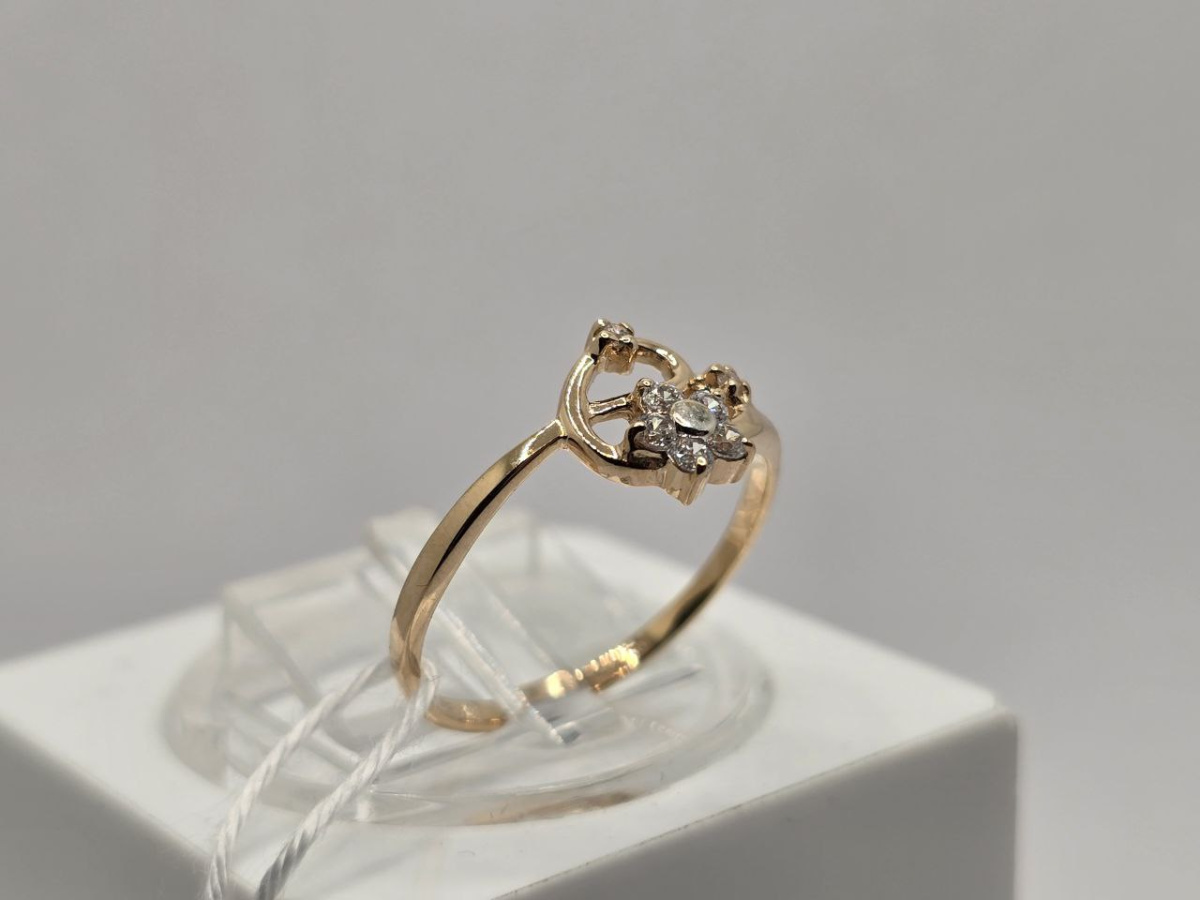 КОЛЬЦО С КАМНЯМИ (Au 585)