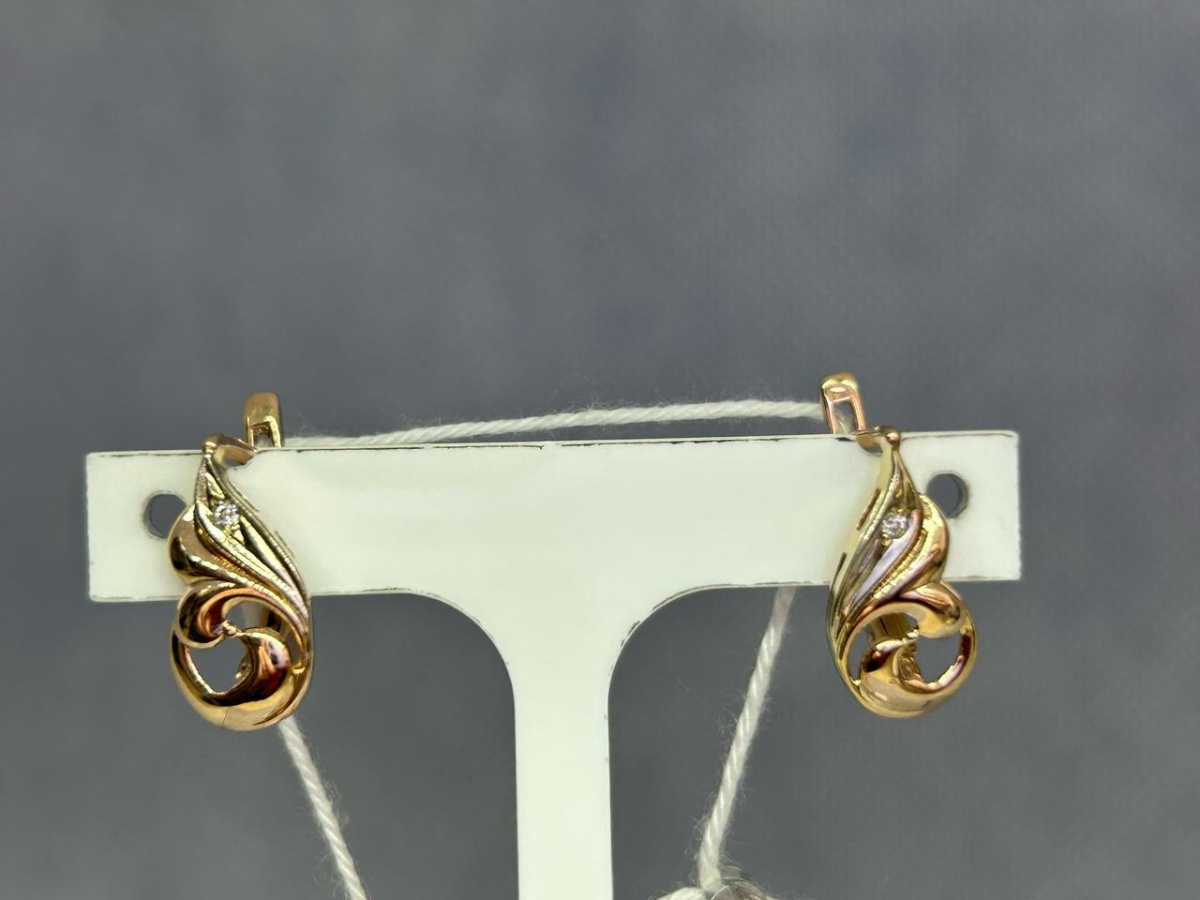 СЕРЬГИ С КАМНЕМ (Au 585)