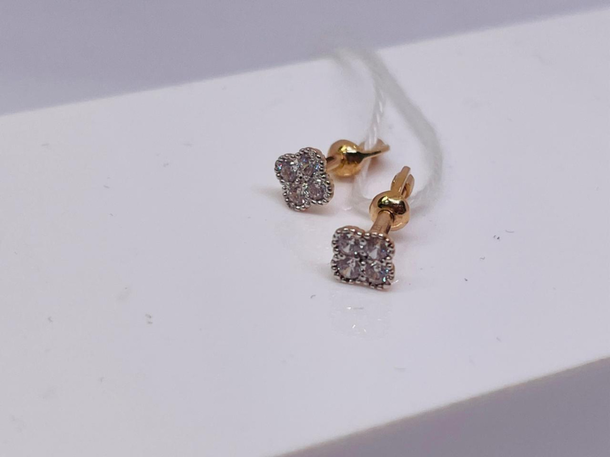 СПУС585 СЕРЬГИ ПУСЕТЫ (Au 585)