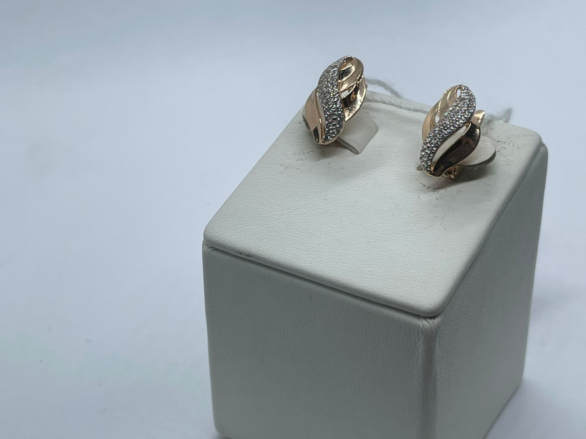 СКМИ585 СЕРЬГИ С КАМНЯМИ (Au 585)