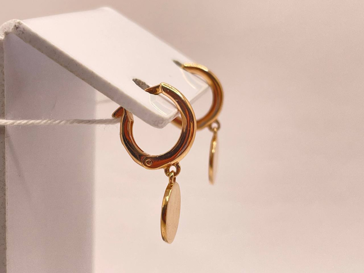 СБКМ585 СЕРЬГИ БЕЗ КАМНЯ (Au 585)