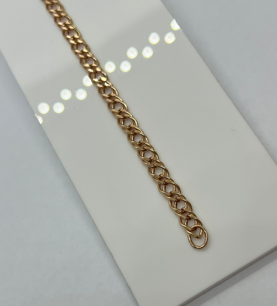 БРАСЛЕТ ПУСТОТЕЛЫЙ Ромб двойной (Au 585)