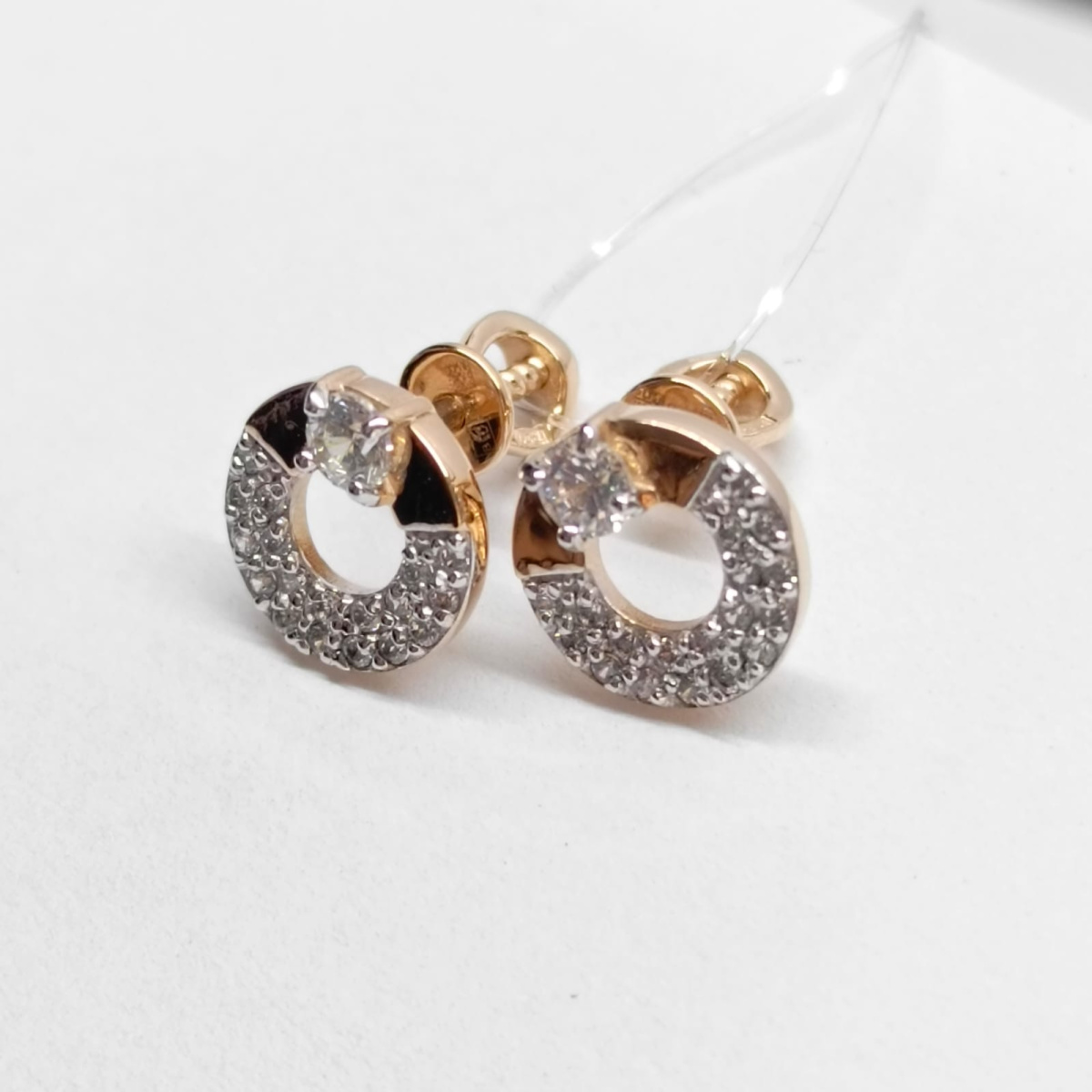 СЕРЬГИ ПУСЕТЫ с камнями (Au 585)