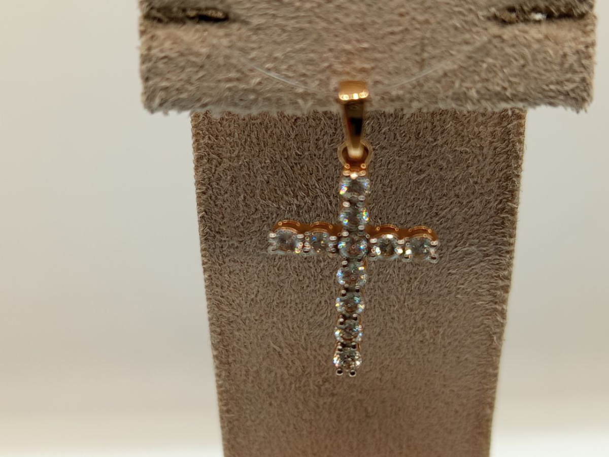 ПОДВЕСКА КРЕСТ Бриллиант (Au 585)