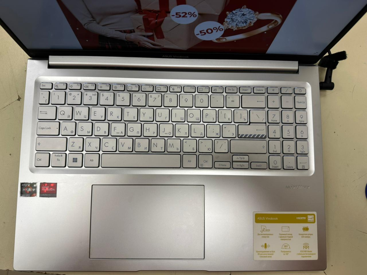 Ноутбук ASUS; Ryzen 5 7530U, AMD Graphics, 16 Гб, 512 GB, Нет