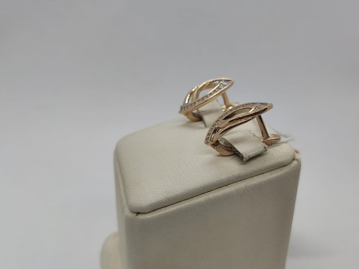 СКМИ585 СЕРЬГИ С КАМНЯМИ (Au 585)