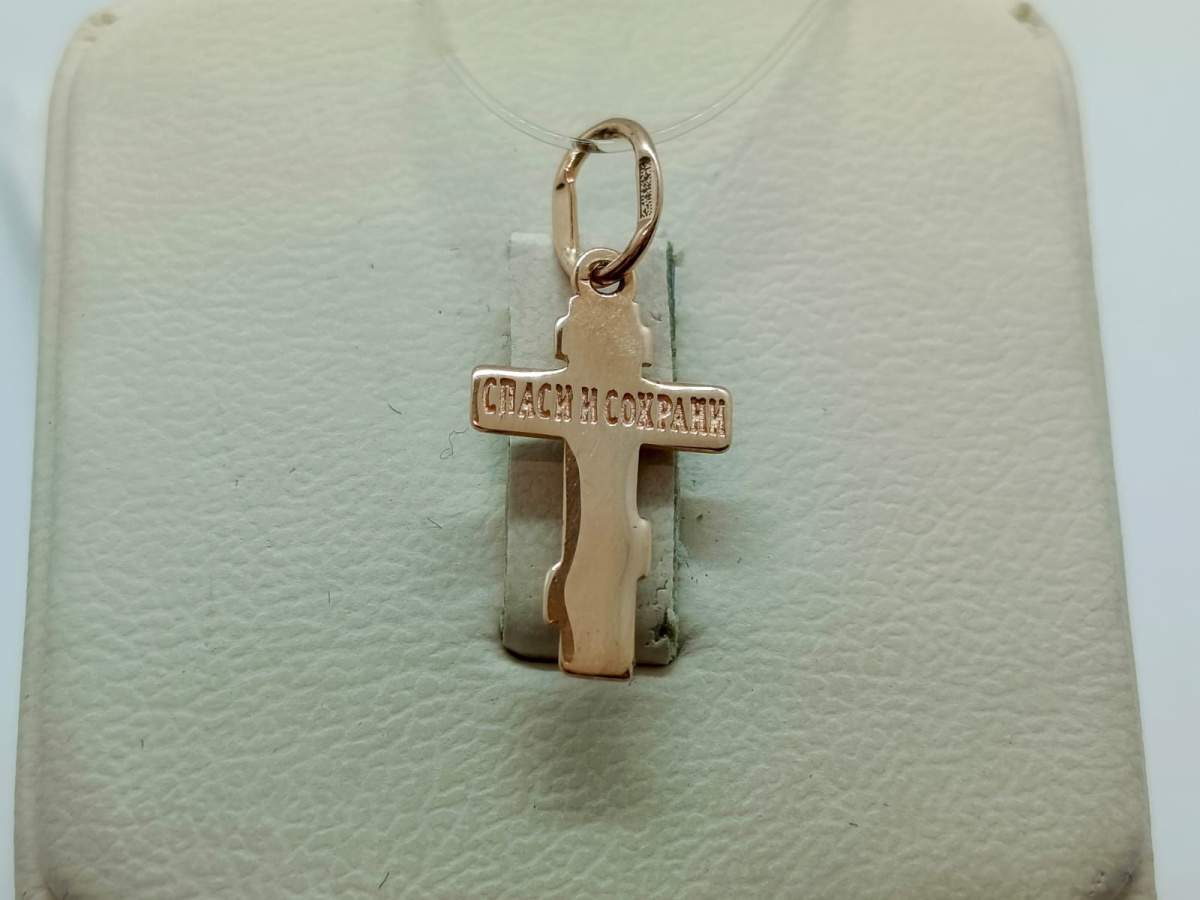 ПОДВЕСКА КРЕСТ без камня (Au 585)