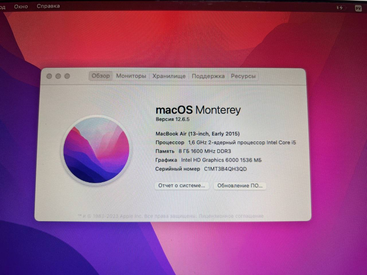 Ноутбук Apple Macbook Air 13 2013 A1466;